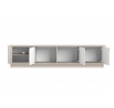 VESPER RTV 187 3D - cashmere mdf / cashmere / czarne uchwyty / cokół