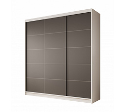 Tolóajtós szekrény Greta 200 Fehér+Fekete