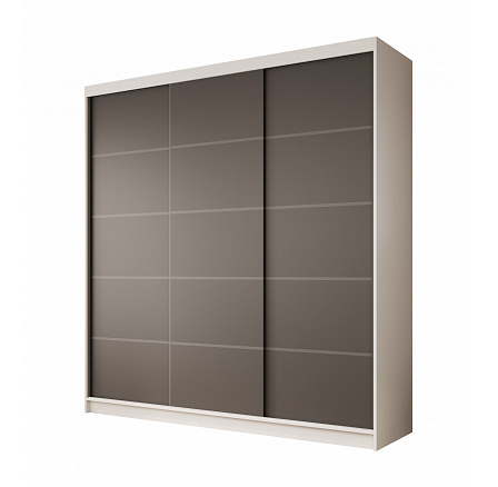 Tolóajtós szekrény Greta 200 Fehér+Fekete