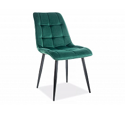 Étkezőszék CHIC VELVET, zöld Bluvel 78/fekete
