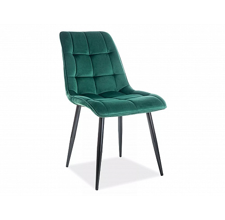 Étkezőszék CHIC VELVET, zöld Bluvel 78/fekete