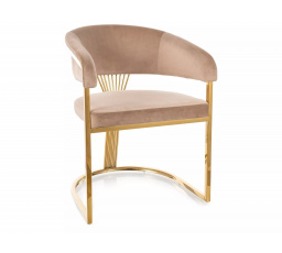 Étkezőszék CROWN VELVET, Bézs Bluvel 28/Arany
