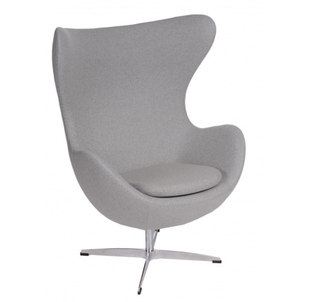 Tojás fotel hamuszürke 129 Prémium