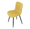 Jídelní židle, žlutá, látka, HC-462 YEL2