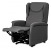 Polohovací křeslo, elektrické kabelové ovládání, šedá, látka, TV-1192 GREY2