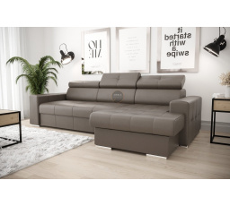 NAROŻNIK MARGO 160x250 SKÓRA NATURALNA - prawa , Skóra odcień brązu - U-19