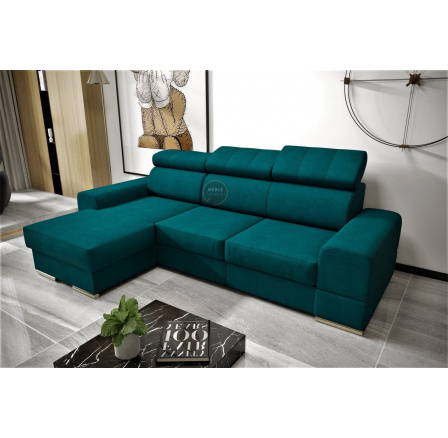 NAROŻNIK ROYAL MINI 260×160 - lewa , Odcienie turkusu