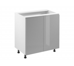 Konyhai alsó szekrény - ASPEN D80, fényes fehér/szürke