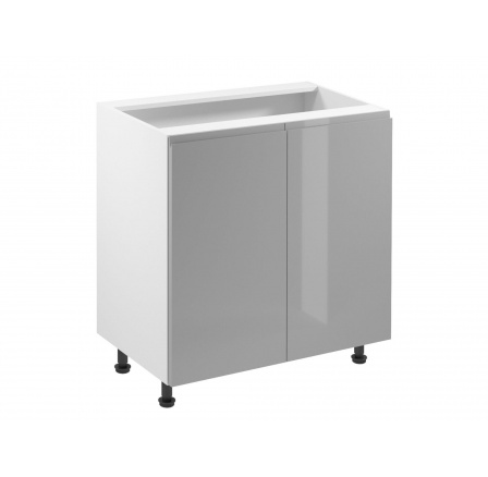 Konyhai alsó szekrény - ASPEN D80, fényes fehér/szürke