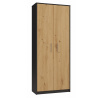 Šatní skříň OLINA 2D, Dub antracit/Dub artisan