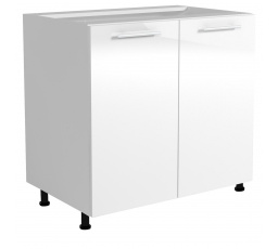 VENTO alsó konyhaszekrény D-80/82, Fehér/Fényes Fehér