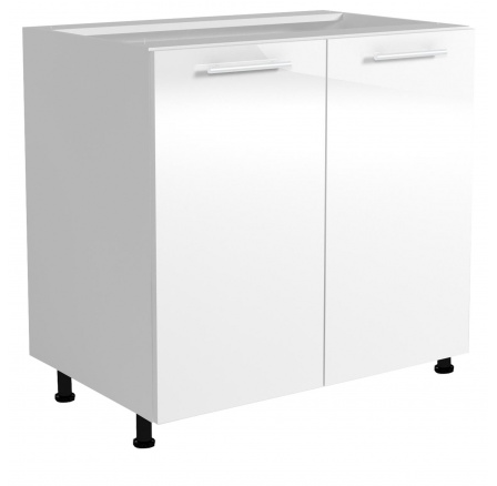 VENTO alsó konyhaszekrény D-80/82, Fehér/Fényes Fehér