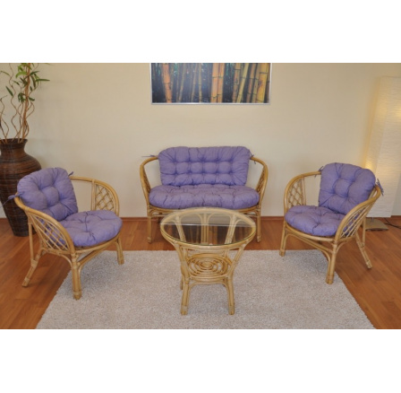 Polstry na soupravu Bahama velká komplet fialový melír