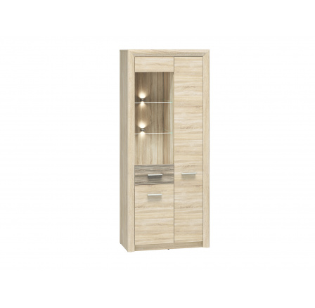 CASTEL 02/S sonoma jasna/MDF sonoma trufel - regał