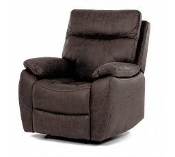Polohovací křeslo, elektrické zabudované ovládání, hnědá, látka vintage, TV-4094 BR3