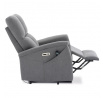 Polohovací křeslo, elektrické zabudované ovládání, šedá, látka, TV-929 GREY2