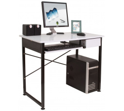 CT-1156 Íróasztal fehér/fekete B5-FX