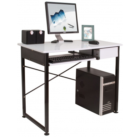 CT-1156 Íróasztal fehér/fekete B5-FX