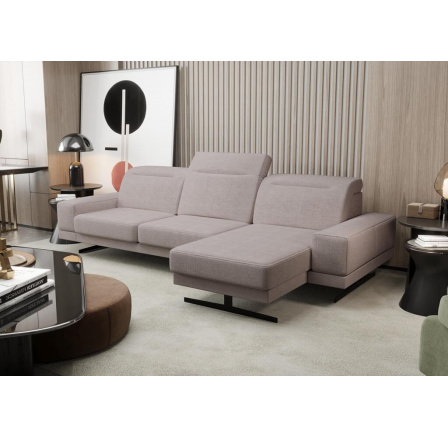 NAROŻNIK FIORE MINI 265x180 CM - Odcienie szarego beżu , prawa