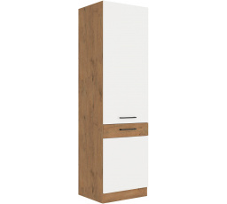 Kuchyňská skříň VEGAS - 60 LO-210 2F, Dub Lancelot / Bílý lesk