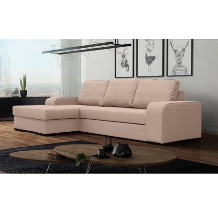 Rohová sedací souprava Frogo L růžová