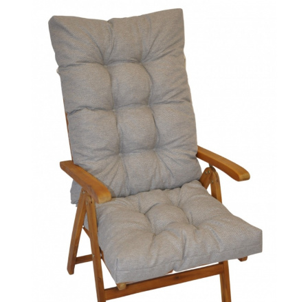 Polstr na teakové zahradní křeslo vysoké - látka voděodolná Patio