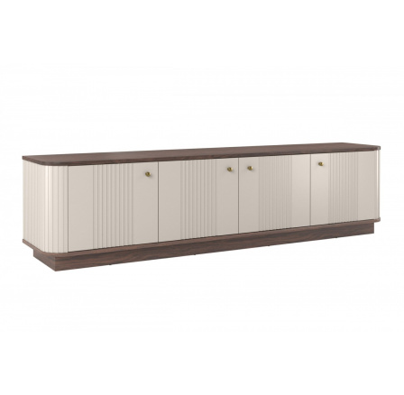 VESPER RTV 187 4D - cashmere mdf / orzech / złote uchwyty / cokół VESPER RTV 187 4D - cashmere mdf / orzech / złote uchwyty / cokół