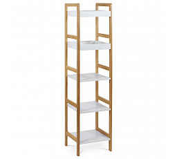 Regál, masiv, bílá, DR-013-5