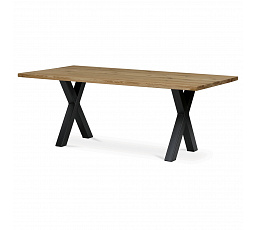 Jídelní stůl 200x100cm, masiv, dub, DS-X200 DUB