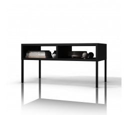 Téglalap alakú fekete dohányzóasztal MATTEO 900 x 450 x 450 mm