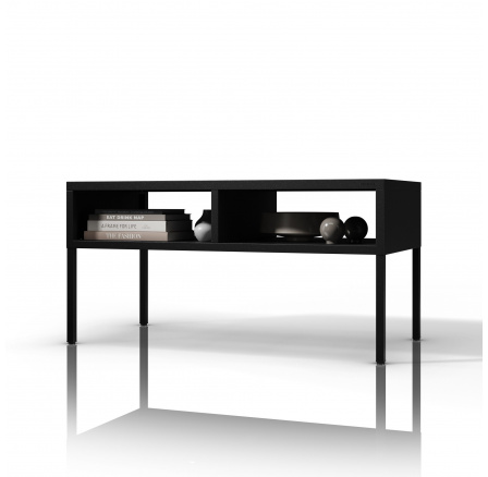 Téglalap alakú fekete dohányzóasztal MATTEO 900 x 450 x 450 mm Téglalap alakú fekete dohányzóasztal MATTEO 900 x 450 x 450 mm