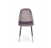 Étkezőszék K379, szürke bársony
