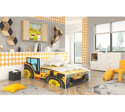 TRACTOR YELLOW ágy matraccal 140x70 Sárga