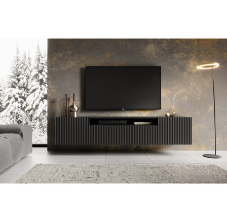 Fali TV szekrény NOEMI Fekete+Fekete