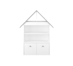 Loen 03 biały/szary srebrny - komoda