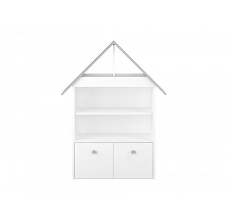 Loen 03 biały/szary srebrny - komoda