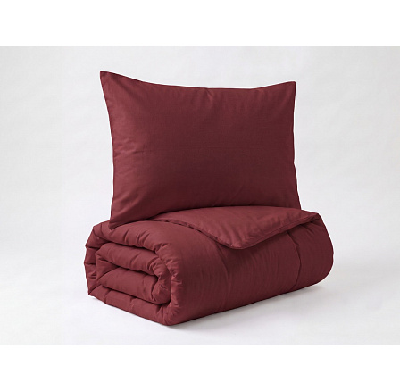 Francouzské povlečení Satén 220x220, 70x90cm Vínová Francouzské povlečení Satén 220x220, 70x90cm Vínová