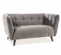 CASTELLO 2 Velvet kanapé, szürke Bluvel 14/wenge