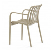 Zahradní židle plast, béžová, CT-X7029 CAP