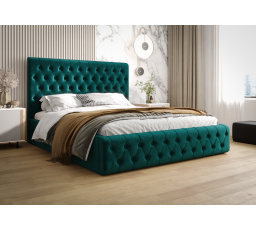 ŁÓŻKO VALENTINO Z POJEMNIKIEM - 200x200 , Drewniany