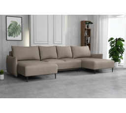 Sedací souprava Santino U Velo světle hnědá