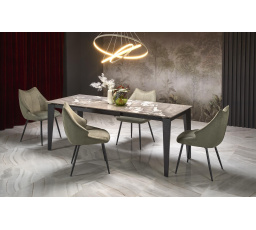 FELIX étkezőasztal, hamumárvány hatás/fekete