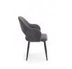 Étkezőszék K364, szürke bársony