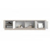 VESPER RTV 187 3D - cashmere mdf / cashmere / czarne uchwyty / cokół