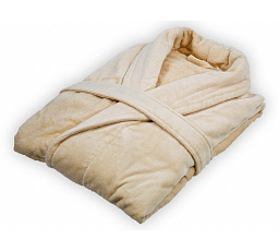 Velurový župan béžový M