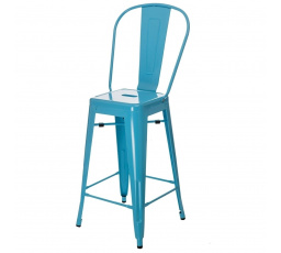 Paris Back bárszék 66 cm kék, Tolix inspirációval