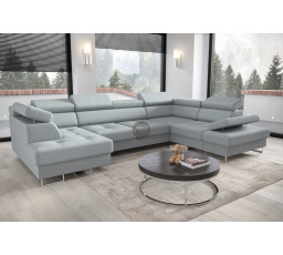 NAROŻNIK GALAXY MAX II Z FUNKCJĄ SPANIA 210x350x165 - Odcienie miętowego , prawa