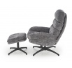 DARIO fotel lábtartóval, Szürke