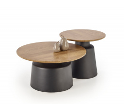 MALOMI dohányzóasztalok, természetes/fekete