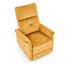 SEMIR dönthető fotel USB-vel, Mustársárga
